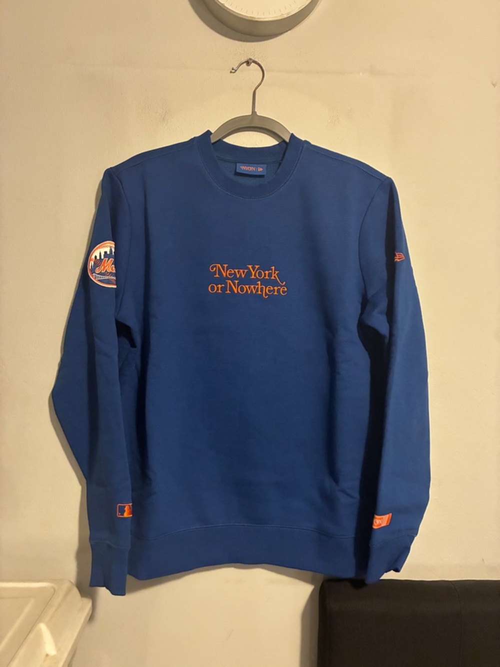 NYON Mets Motto Royal Blue Crewneck Sweatshirt